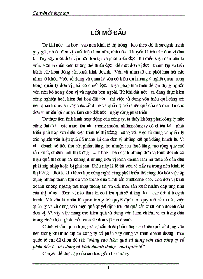 image for page Nâng cao hiệu quả sử dụng vốn của công ty cổ phần đầu tư xây dựng và kinh doanh thương mại quốc tế