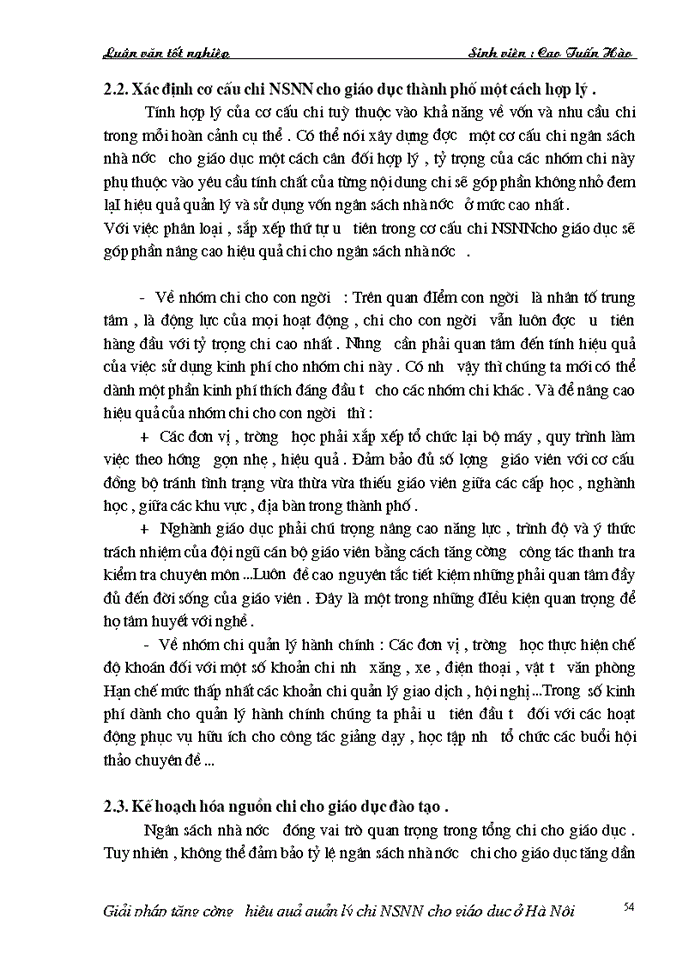 image for page Giải pháp tăng cường hiệu quả quản lý chi ngân sách nhà nước cho sự nghiệp giáo dục ở thành phố Hà Nội