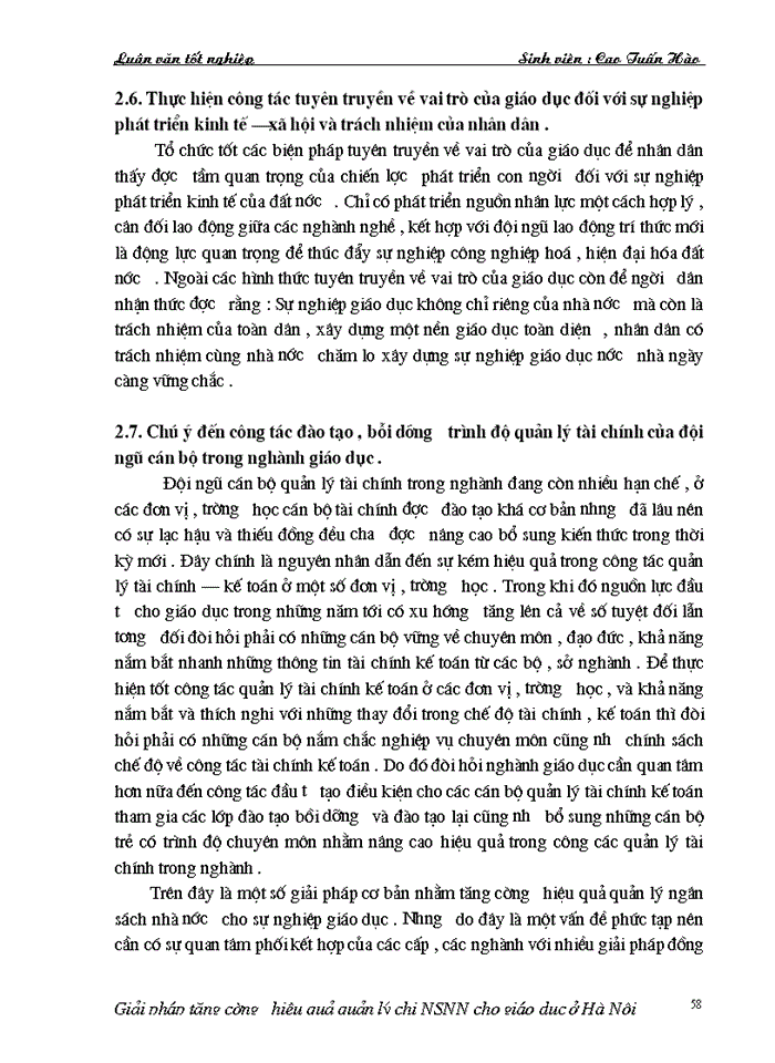 image for page Giải pháp tăng cường hiệu quả quản lý chi ngân sách nhà nước cho sự nghiệp giáo dục ở thành phố Hà Nội