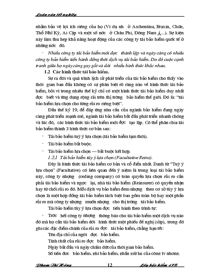 image for page Tình hình thực hiện tái bảo hiểm xây dựng lắp đặt tại Tổng công ty cổ phần tái bảo hiểm quốc gia Việt Nam