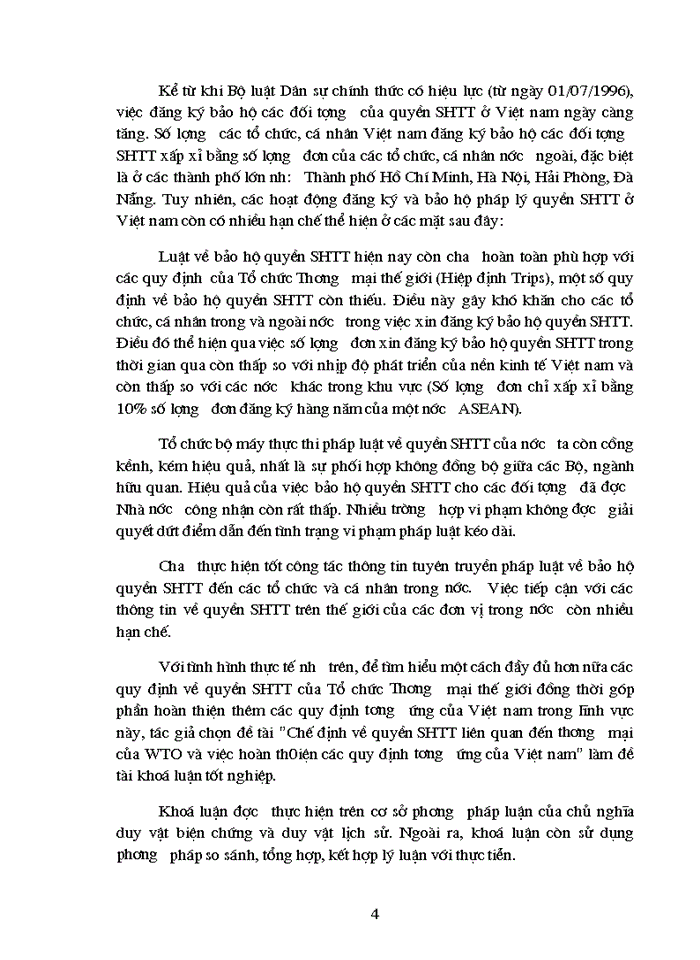image for page Chế định về quyền SHTT liên quan đến thương mại của WTO và việc hoàn th0iện các quy định tương ứng của Việt nam