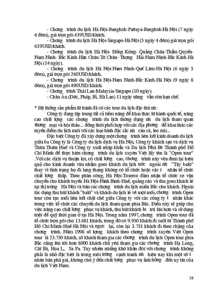 image for page Một số giải pháp nhằm phát triển hoạt động kinh doanh lữ hành quốc tế tại Công ty Du lịch Hà Nội-Toserco