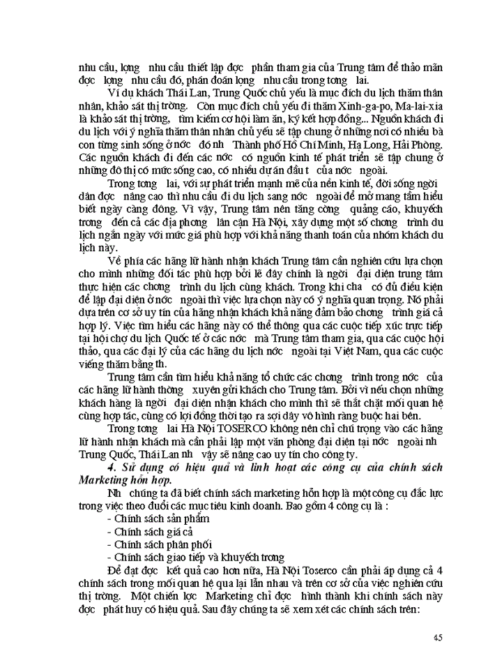 image for page Một số giải pháp nhằm phát triển hoạt động kinh doanh lữ hành quốc tế tại Công ty Du lịch Hà Nội-Toserco