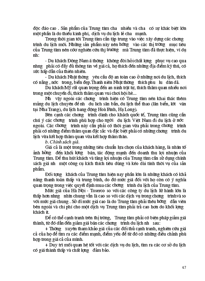 image for page Một số giải pháp nhằm phát triển hoạt động kinh doanh lữ hành quốc tế tại Công ty Du lịch Hà Nội-Toserco