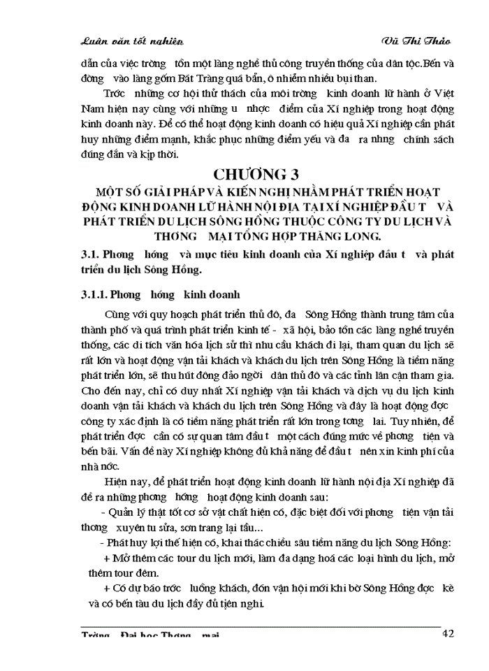 image for page Giải pháp phát triển hoạt động kinh doanh lữ hành nội địa của Xí nghiệp Đầu tư và phát triển du lịch Sông Hồng thuộc Công ty Du lịch và thương mại tổng hợp Thăng Long