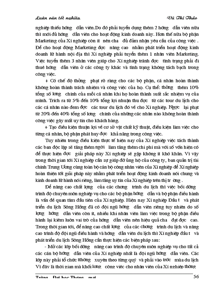 image for page Giải pháp phát triển hoạt động kinh doanh lữ hành nội địa của Xí nghiệp Đầu tư và phát triển du lịch Sông Hồng thuộc Công ty Du lịch và thương mại tổng hợp Thăng Long