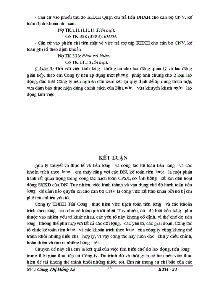 image for page Tổ chức kế toán tiền lương và các khoản trích theo lương tại Công ty TNHH Tấn Cường
