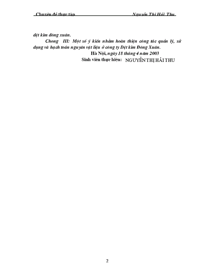 image for page Tổ chức kế toán nguyên vậtliệu và tình hình quản lý, sử dụng nguyên vật liệu tại công ty Dệt Kim ĐôngXuân-Tổng công ty dệt may Việt Nam