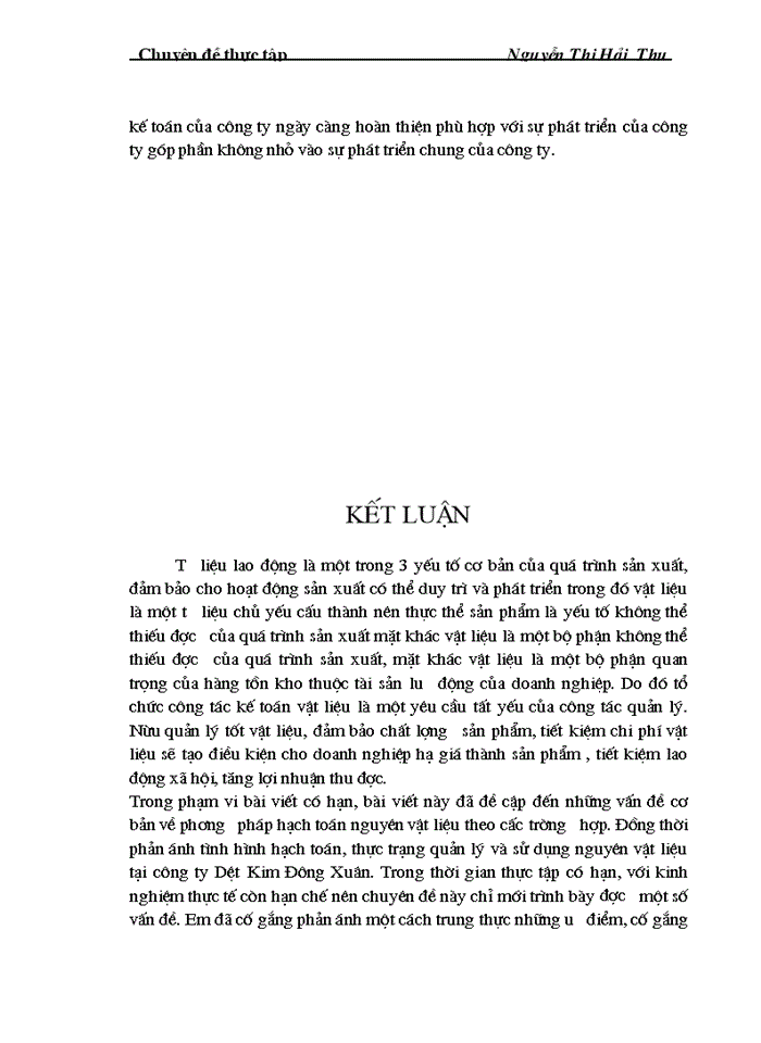 image for page Tổ chức kế toán nguyên vậtliệu và tình hình quản lý, sử dụng nguyên vật liệu tại công ty Dệt Kim ĐôngXuân-Tổng công ty dệt may Việt Nam