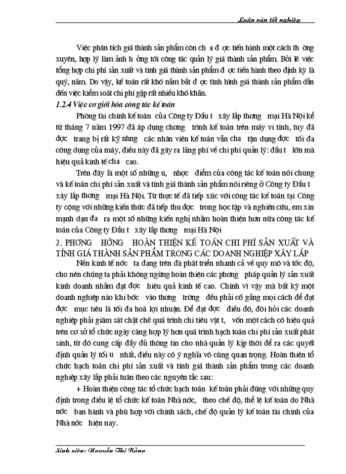 image for page Tổ chức công tác hạch toán chi phí sản xuất và tính giá thành sản phẩm xây lắp ở Công ty Đầu tư xây lắp thương mại Hà Nội
