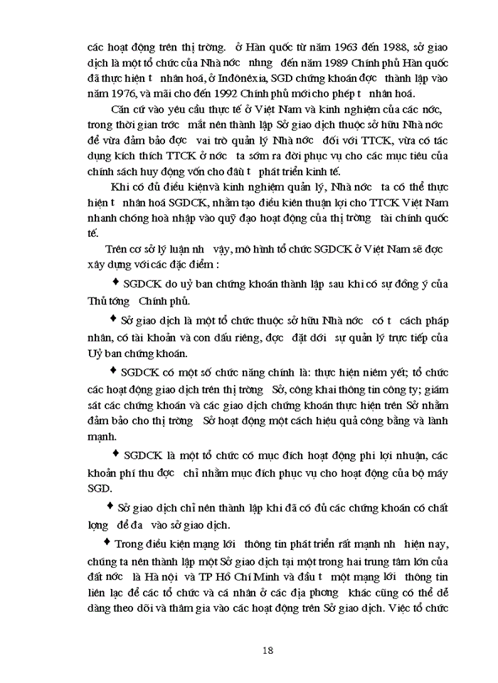 image for page Điều kiện thành lập ttck và hoạt động của nó trong thời kỳ non trẻ