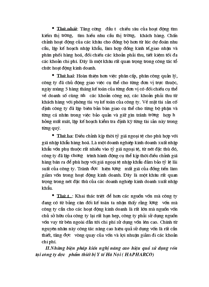 image for page Phương hướng và các biện pháp nâng cao hiệu quả sử dụng vốn tại công ty dược phẩm thiết bị y tế hà nội
