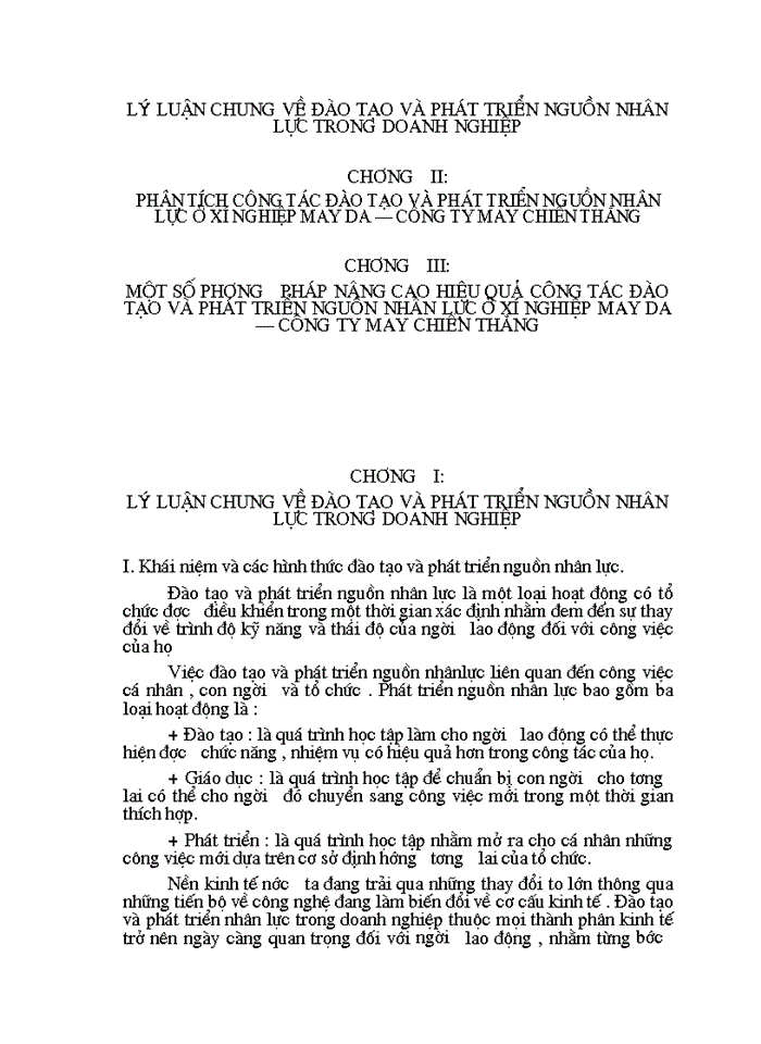 image for page Một số biện pháp nâng cao hiệu quả công tác đào tạo và phát triển nguồn nhân lực ở xí nghiệp may da – công ty may chiến thắng