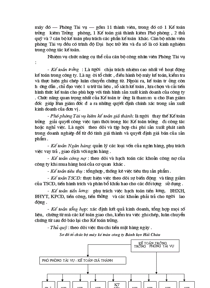 image for page Tổng hợp về công tác kế toán tại Công ty bánh kẹo Hải Châu
