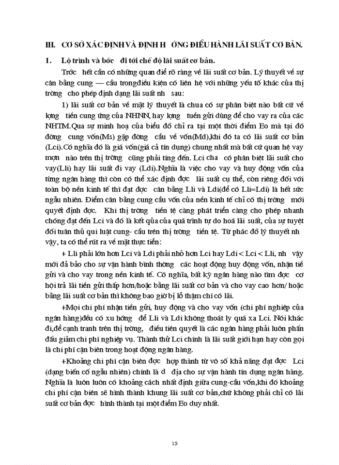 image for page Cơ sở xác định và định hướng điều hành lãi suất cơ bản.