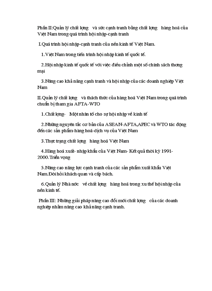 image for page Quản trị chất lượng –Nhân tố nâng cao khả năng cạnh tranh của hàng hoá Việt Nam khi tham gia AFTA-WTO