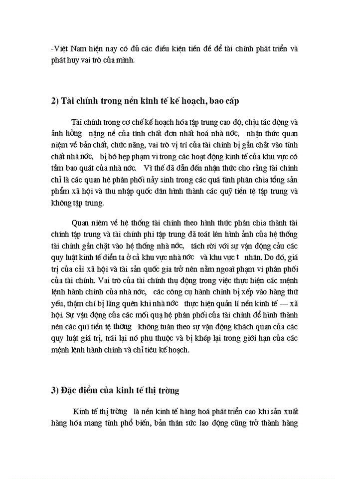 Vai trò của tài chính trong nền kinh tế thị trường ở việt nam trong giai đoạn đổi mới đến nay