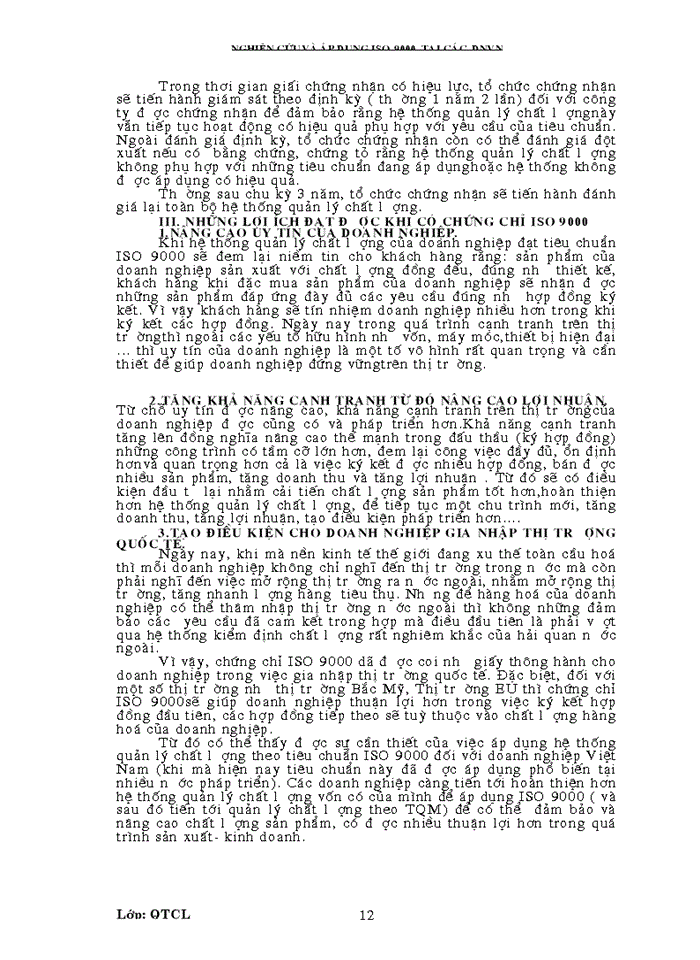 image for page Vấn đề nghiên cứu áp dụng bộ tiêu chuẩn iso 9000 tại các dnvn hiện nay