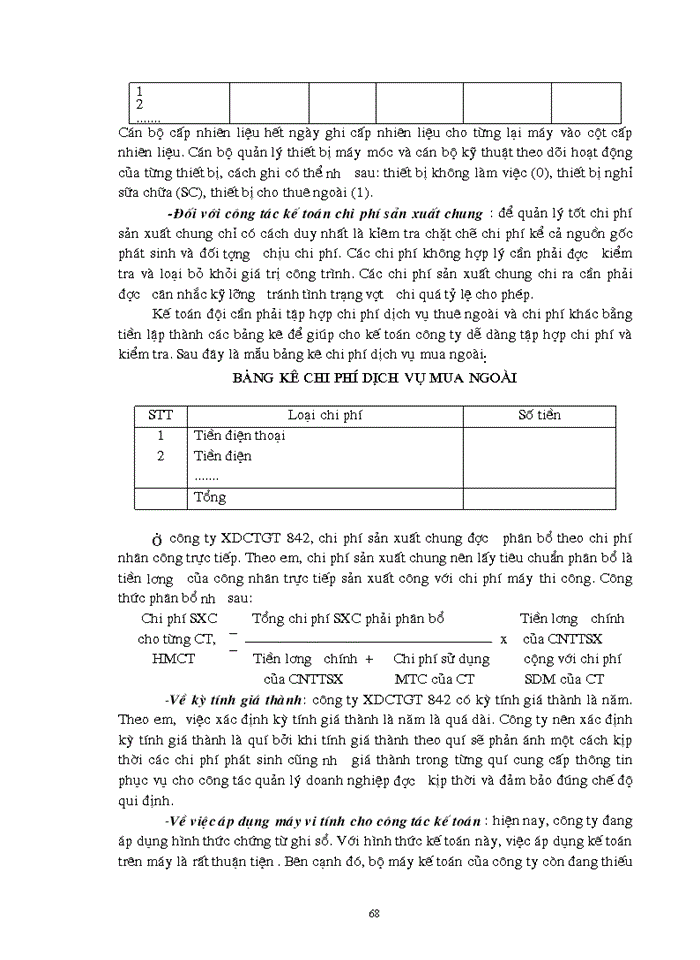 image for page Hoàn thiện công tác tổ chức kế toán chi phí sản xuất và tính giá thành sản phẩm xây lắp tại công ty XDCTGT 842.