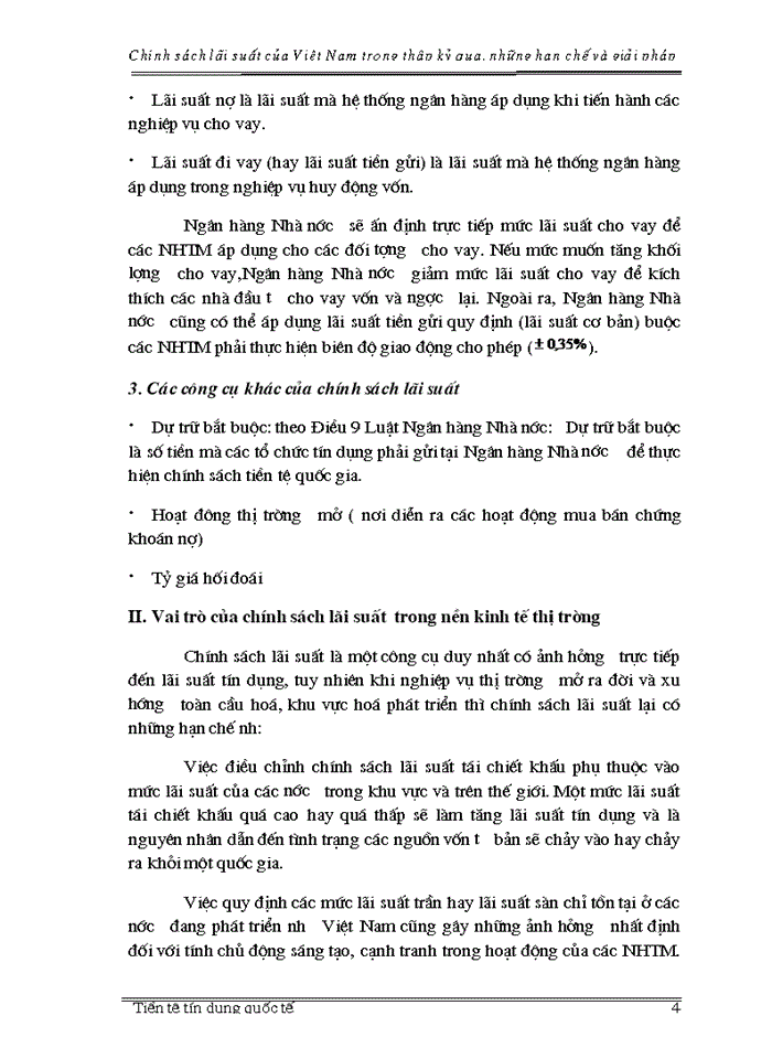 image for page Chính sách  lãi suất của Việt Nam trong thập kỷ qua, những hạn chế và giải pháp