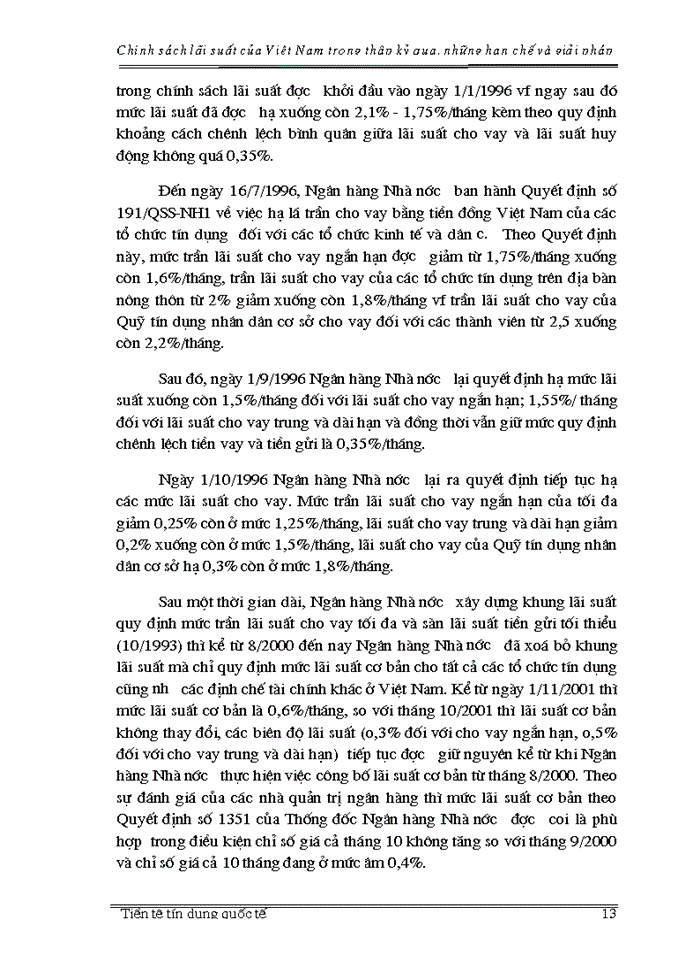 image for page Chính sách  lãi suất của Việt Nam trong thập kỷ qua, những hạn chế và giải pháp