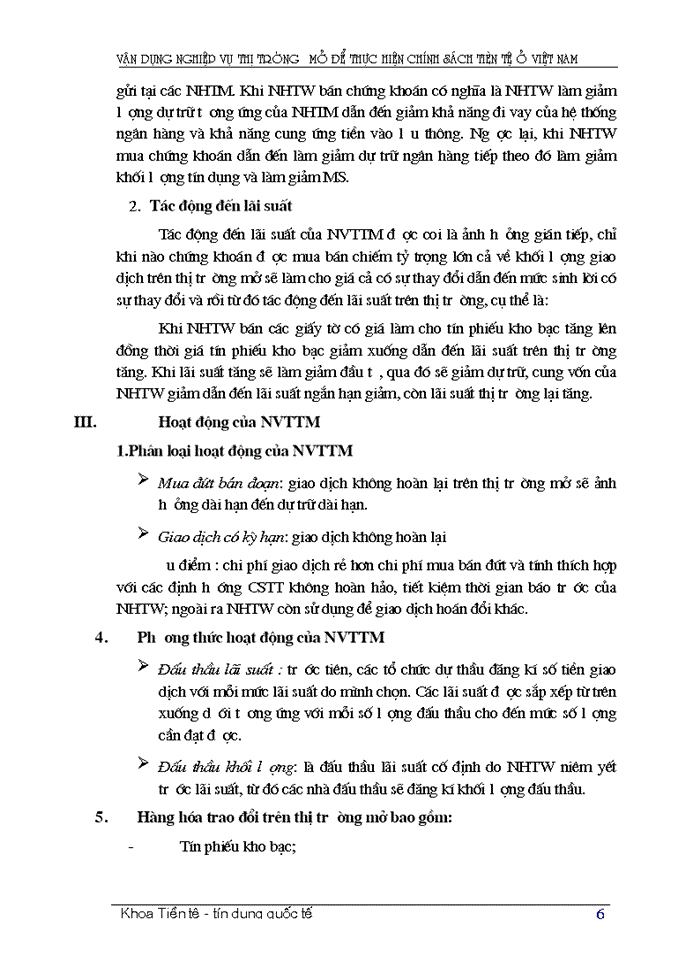 image for page Tìm hiểu nghiệp vụ thị trường mở ở Việt Nam