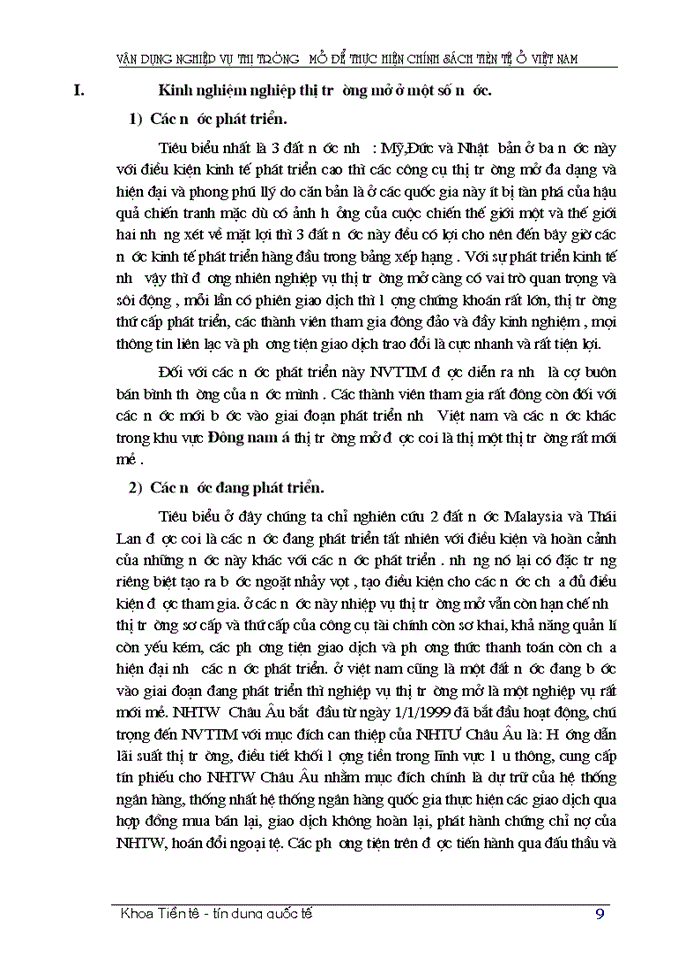 image for page Tìm hiểu nghiệp vụ thị trường mở ở Việt Nam