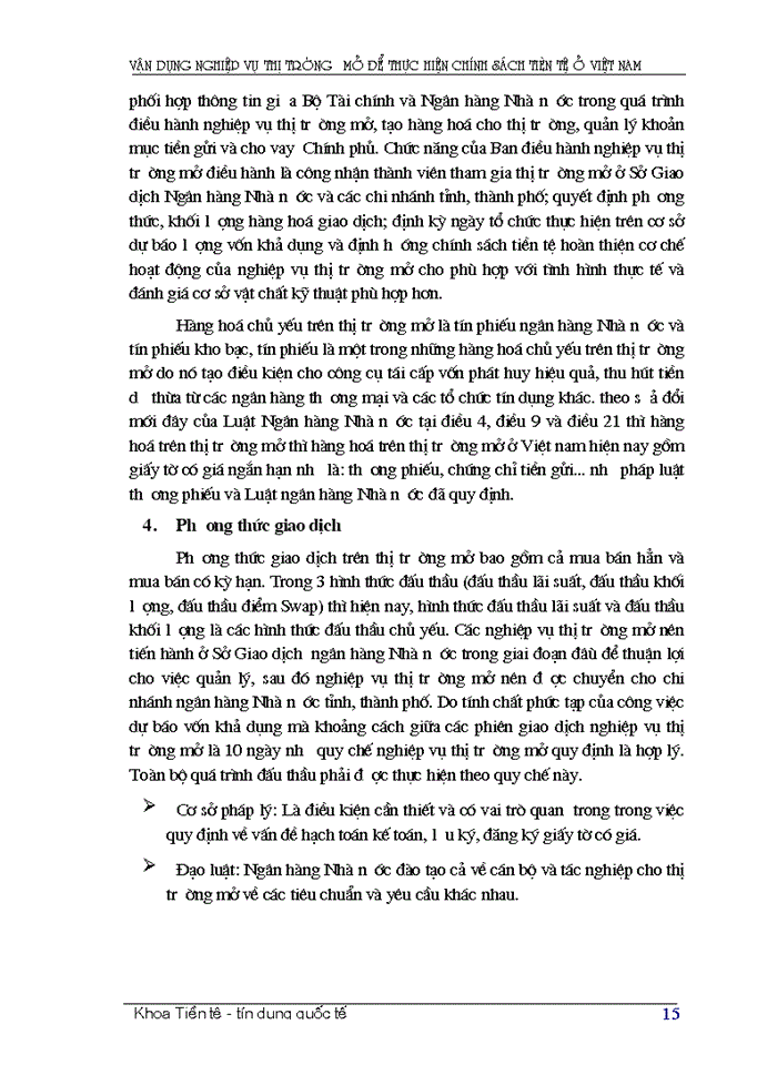 image for page Tìm hiểu nghiệp vụ thị trường mở ở Việt Nam