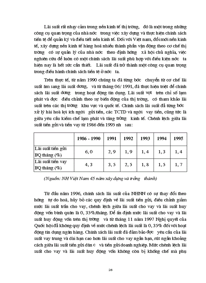 image for page Bàn về hệ thống lãi suất tín dụng ở Việt Nam hiện nay