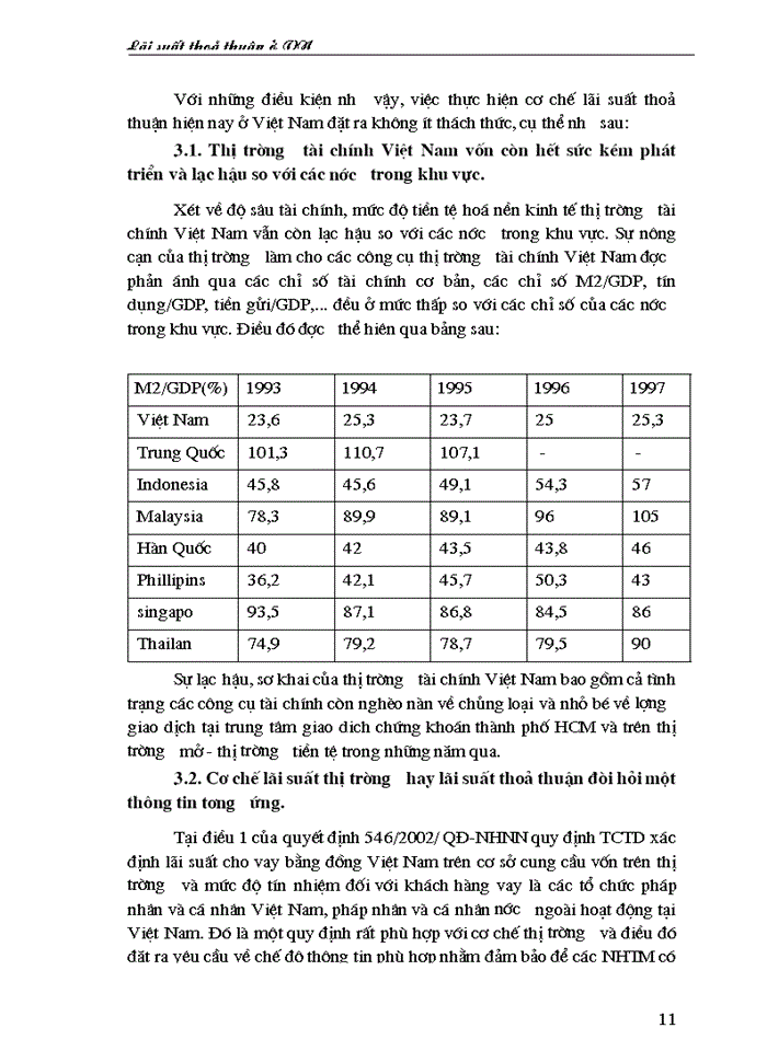 image for page Quá trình tiến tới tự do hoá lãi suất ở nước ta và cơ chế lãi suất thoả thuận.