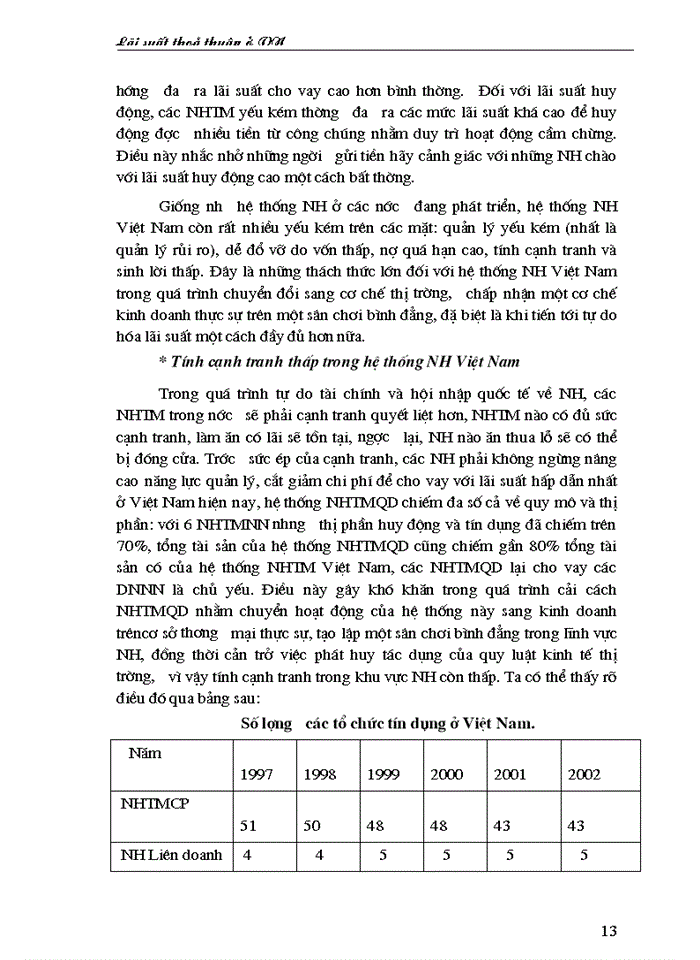 image for page Quá trình tiến tới tự do hoá lãi suất ở nước ta và cơ chế lãi suất thoả thuận.