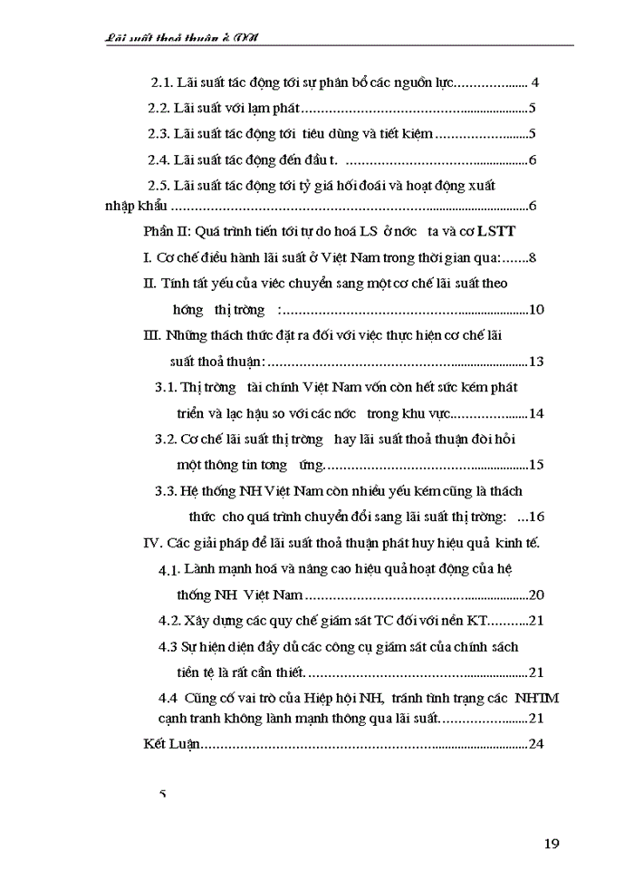 image for page Quá trình tiến tới tự do hoá lãi suất ở nước ta và cơ chế lãi suất thoả thuận.