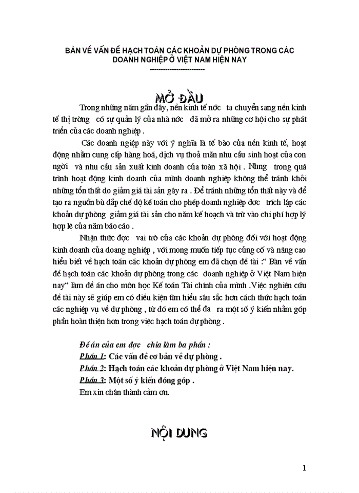 image for page Vấn đề hạch toán các khoản dự phòng trong các doanh nghiệp ở việt nam hiện nay