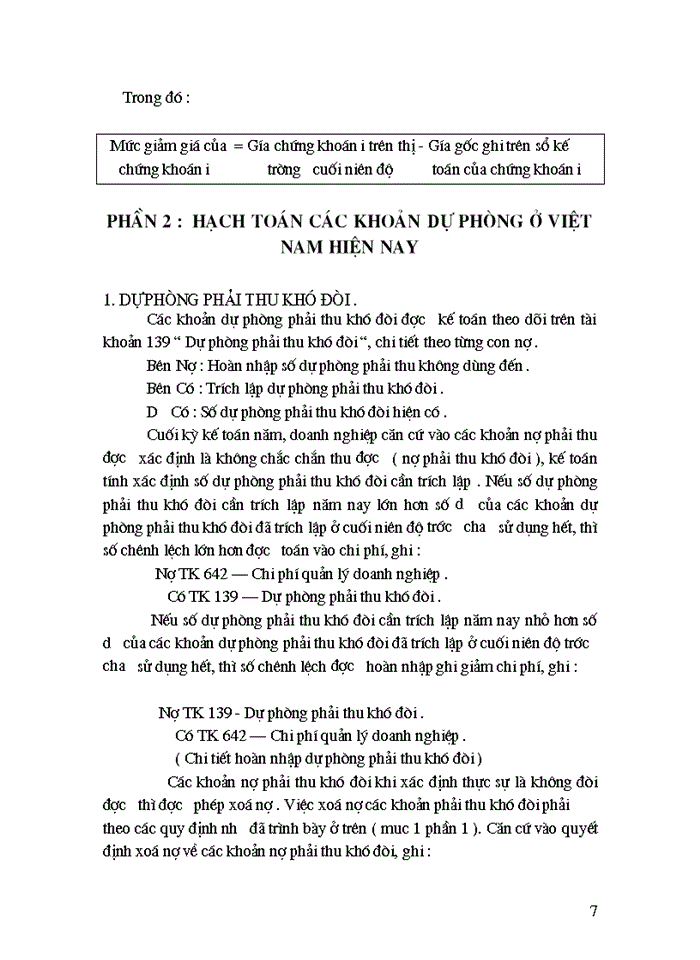 image for page Vấn đề hạch toán các khoản dự phòng trong các doanh nghiệp ở việt nam hiện nay