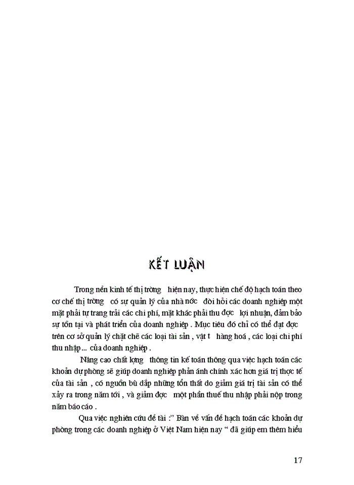 image for page Vấn đề hạch toán các khoản dự phòng trong các doanh nghiệp ở việt nam hiện nay