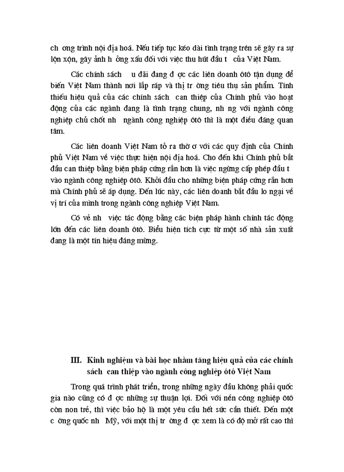 image for page Chính sách can thiệp của Chính phủ Việt Nam vào ngành công nghiệp sản xuất ôtô