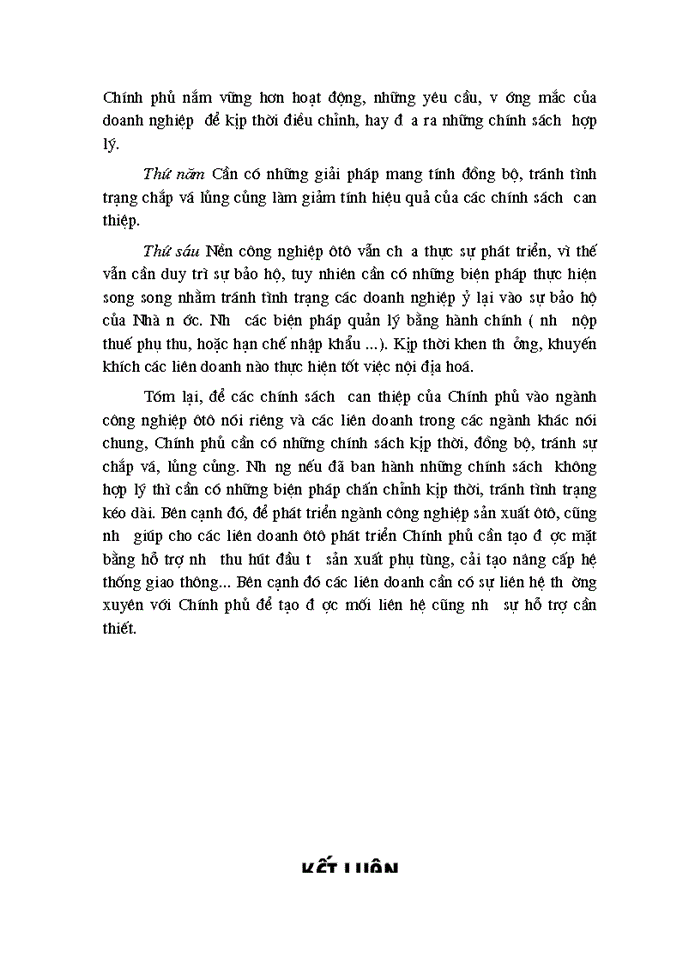 image for page Chính sách can thiệp của Chính phủ Việt Nam vào ngành công nghiệp sản xuất ôtô