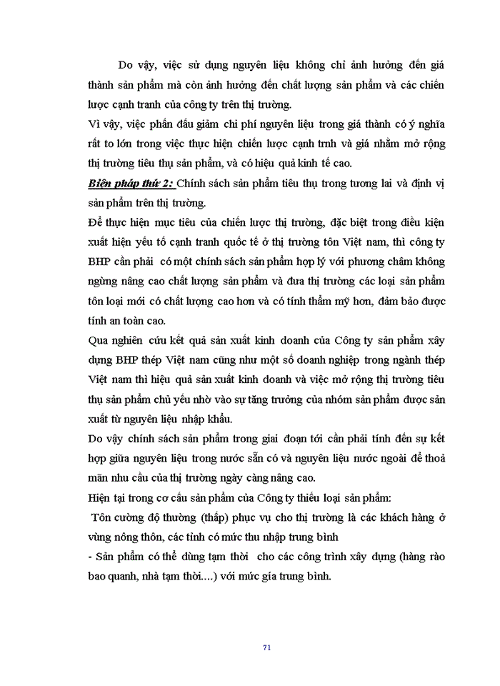 image for page Một số biện pháp góp phần hoàn thiện chiến lược thị trường tiêu thụ sản phẩm ở Công ty TNHH Sản Phẩm Xây dựng BHP Thép Việt Nam