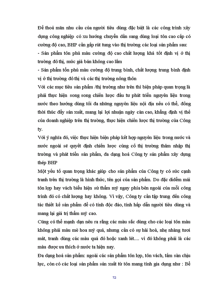 image for page Một số biện pháp góp phần hoàn thiện chiến lược thị trường tiêu thụ sản phẩm ở Công ty TNHH Sản Phẩm Xây dựng BHP Thép Việt Nam