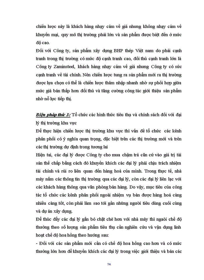image for page Một số biện pháp góp phần hoàn thiện chiến lược thị trường tiêu thụ sản phẩm ở Công ty TNHH Sản Phẩm Xây dựng BHP Thép Việt Nam
