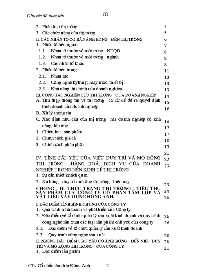 image for page Một số biện pháp cơ bản nhằm duy trì và mở rộng thị trường tiêu thụ sản phẩm của Công ty Cổ phần tấm lợp Đông Anh