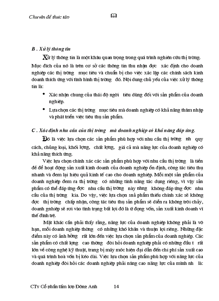 image for page Một số biện pháp cơ bản nhằm duy trì và mở rộng thị trường tiêu thụ sản phẩm của Công ty Cổ phần tấm lợp Đông Anh