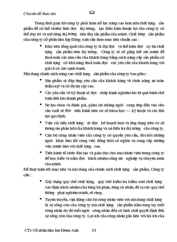 image for page Một số biện pháp cơ bản nhằm duy trì và mở rộng thị trường tiêu thụ sản phẩm của Công ty Cổ phần tấm lợp Đông Anh