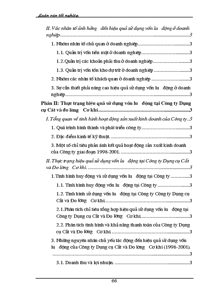 image for page Thực trạng và một số biện pháp nâng cao hiệu quả sử dụng vốn lưu động ở Công ty Dụng cụ Cắt và Đo lường Cơ khí