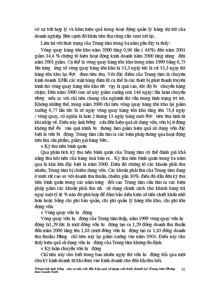 image for page Phân tích ảnh hưởng của cơ cấu vốn đến hiệu quả sử dụng vốn kinh doanh tại Trung tâm Thương mại truyền hình.