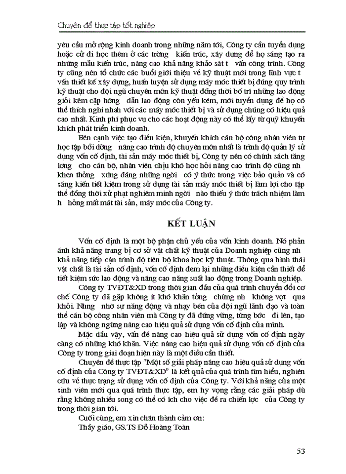 image for page Một số giải pháp nâng cao hiệu quả sử dụng vốn cố định của Công ty tư vấn đầu tư và xây dựng