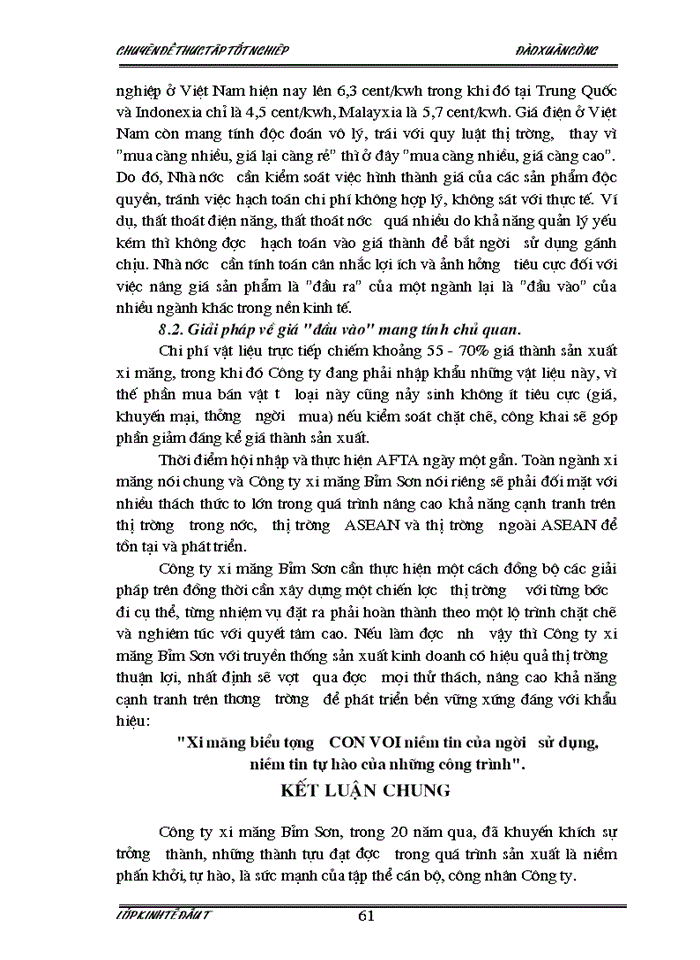 image for page Đầu tư nâng cao chất lượng sản phẩm và khả năng cạnh tranh của Công ty xi măng Bỉm Sơn