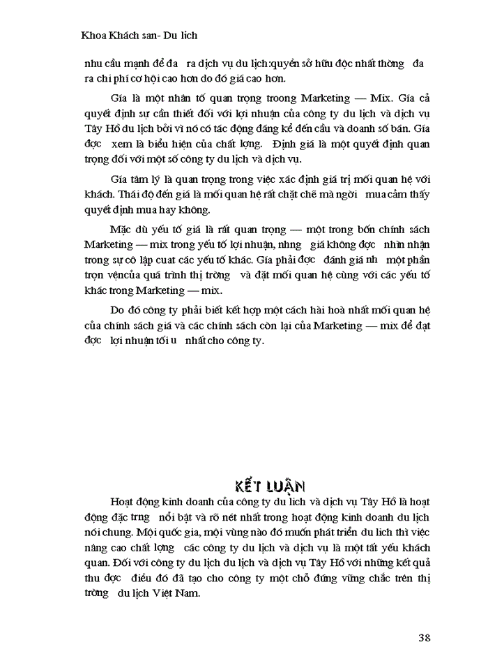image for page Một số giải pháp nhằm mở rộng thị trường kinh doanh của công ty du lịch và dịch vụ Tây Hồ.