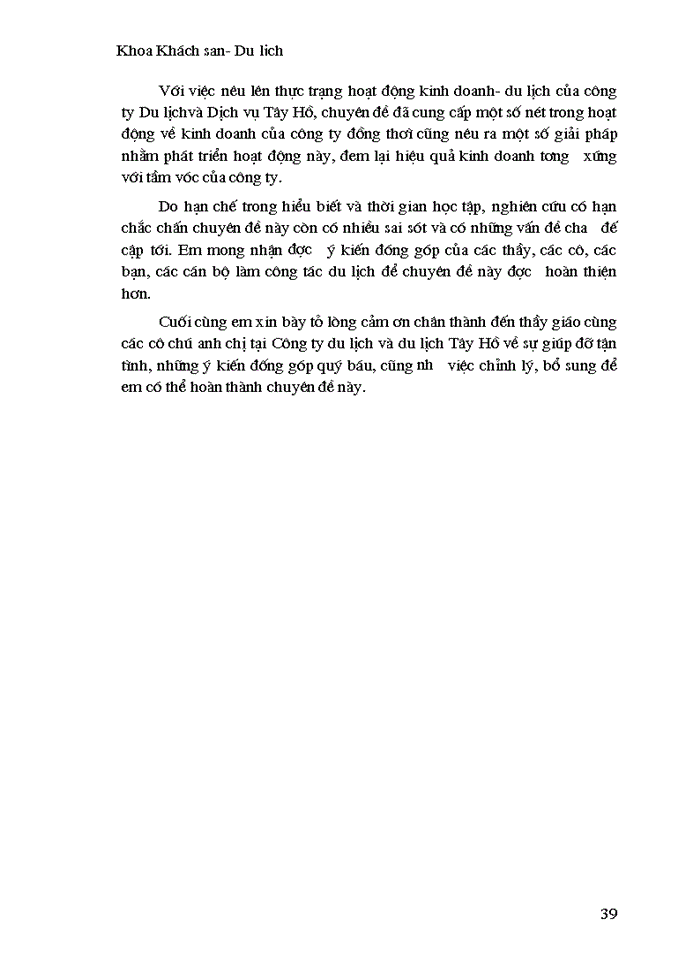 image for page Một số giải pháp nhằm mở rộng thị trường kinh doanh của công ty du lịch và dịch vụ Tây Hồ.