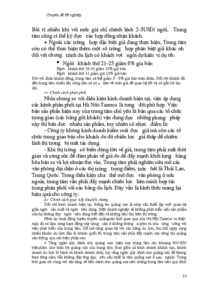 image for page Một số giải pháp nhằm phát triển hoạt động kinh doanh lữ hành quốc tế tại Công ty Du lịch Hà Nội-Toserco